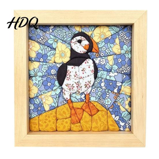 Japanese Fabric Craft No-Sew Art Kit DIY Mosaic Kits for Adults Beginners Quilted Wall Intricate with Frame & Tools Kits Gifts Housewarming