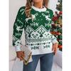2025 Autumn and Winter Casual Fawn Pattern Long-sleeved Pullover Sweater Christmas