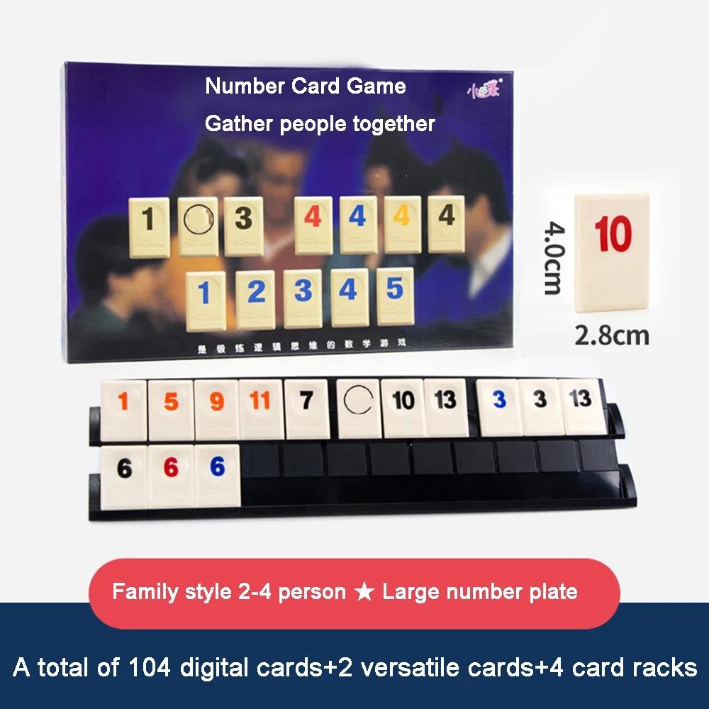 Toys Israeli Mahjong Digital Mahjong Cards Table Game Leisure Gathering Multiplayer Board Games Props Party Game for Adults