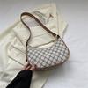 Pu Vintage Stylish New Moon Shoulder Bag In Chic Coffee And Cream Colors Perfect For Use Everyday
