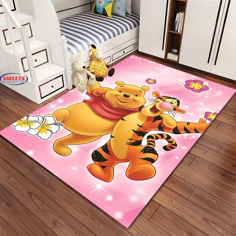 1 Pezzo Tappeto Area Winnie the Pooh Tigger, Tappeti Soggiorno e Camera da Letto, Tappetino Divano Camera Bambini, Tappeto Antiscivolo Pavimento Zerbino, Regalo per Bambini