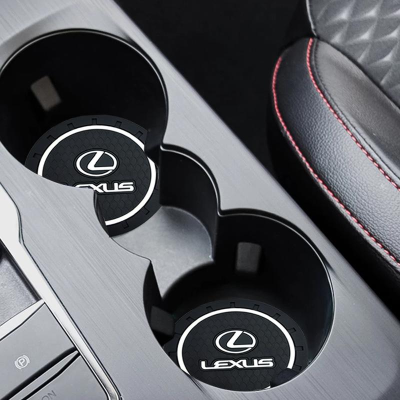 Posavasos Antideslizante para Coche Ranura para Taza de Agua Cojín Antideslizante Accesorios Para Lexus IS250 IS200 CT200h GS300 LS430 RX450h LX570 IS300 ES RX LS