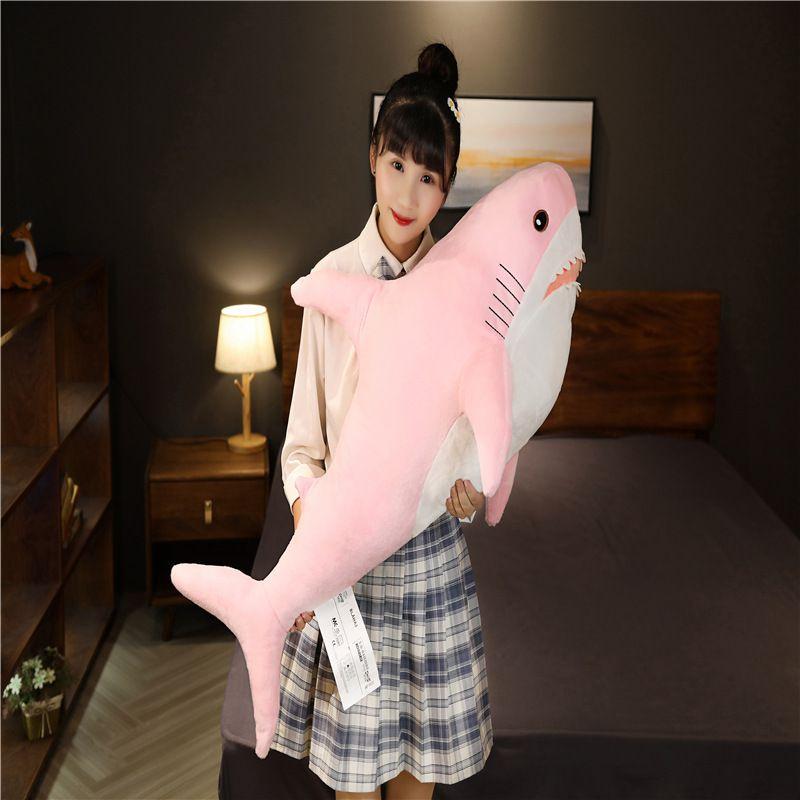 Soft And Comfy Shark Plush Pillow For Kids Perfect Gift For Sleep And Relaxation Available In Three Sizes
