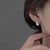 2024 Light Luxury 925 Silver Hoop Earrings: Polished High-End Niche Design for Women