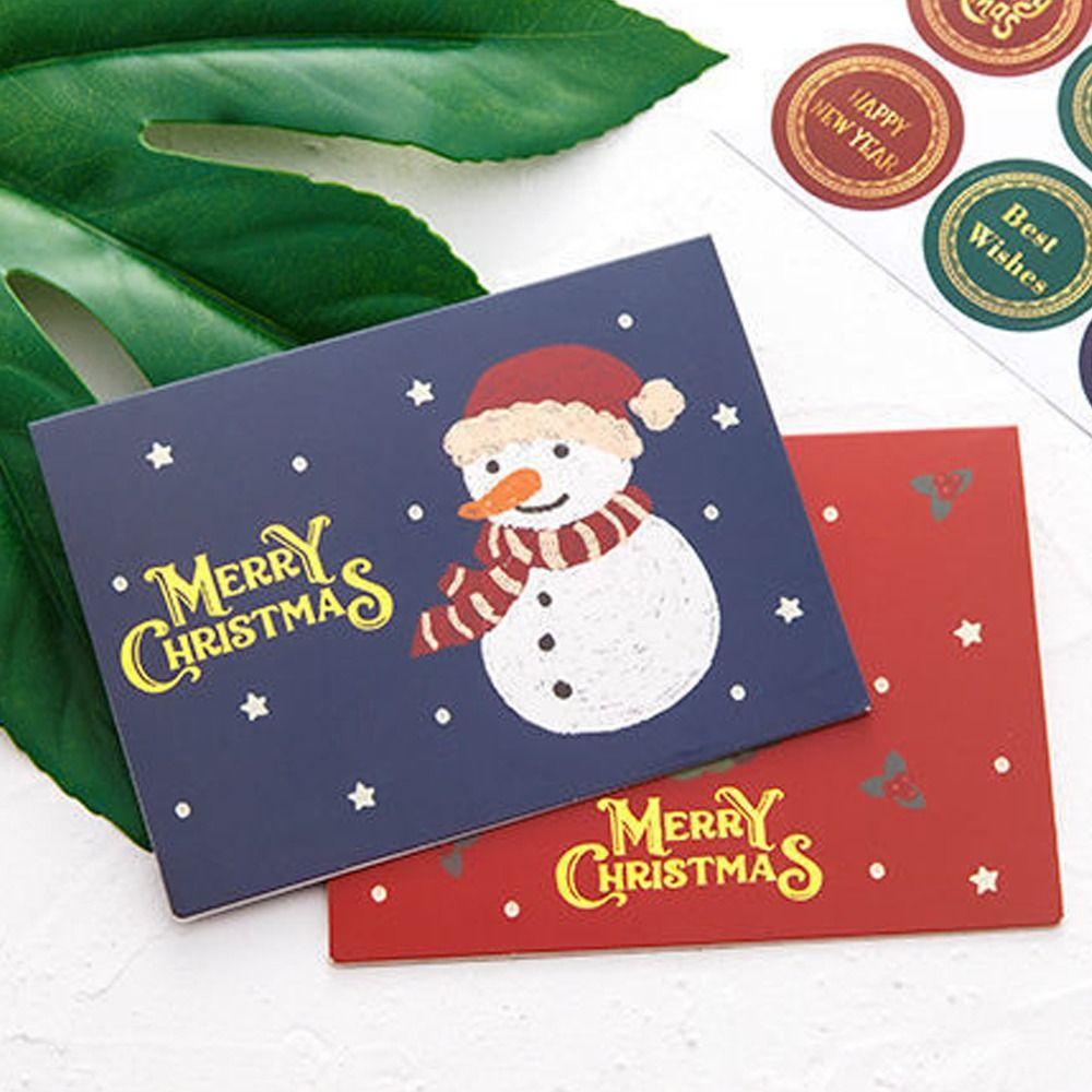 Christmas Tree Bell Elk Christmas Gift Gratitude Card Thank You Blessing Card  Party Favors Gifts