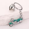Keychain Pendant Motorcycle Shape Zinc Alloy Key Chain with Electroplated Double Helmet Design Cool Street Style Key Holder Backpack Car Accessory