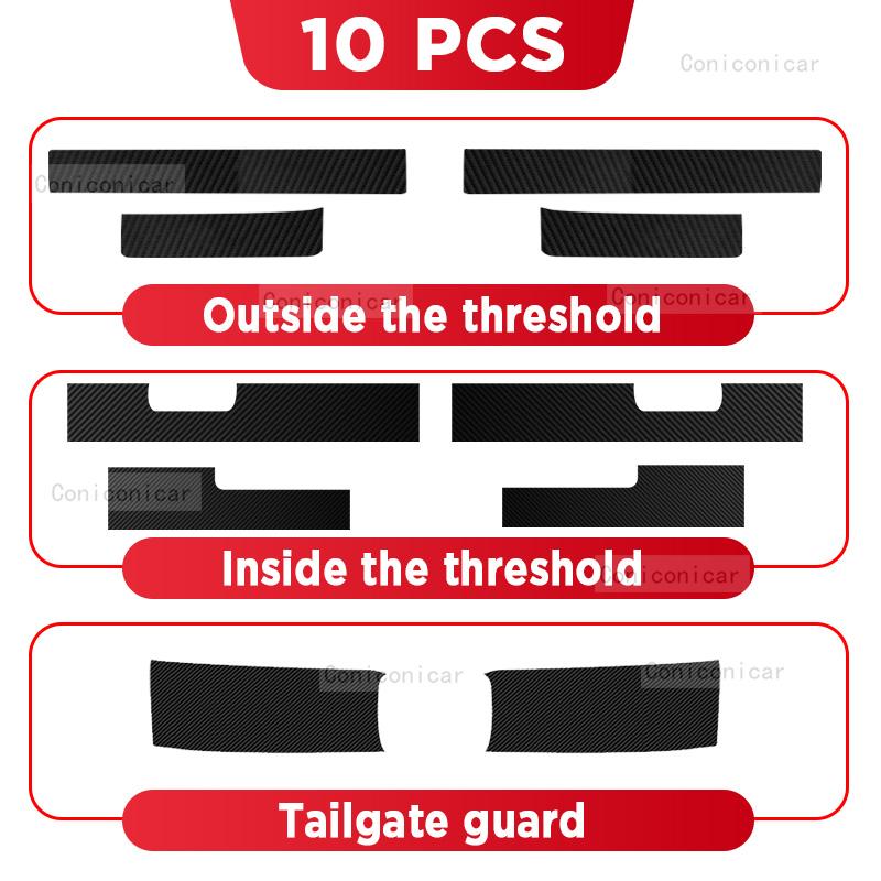 Auto Kohlefaser Türschweller Aufkleber Für BYD SEAGULL EV 2025 Schwellenpedal Kratzfest Innendekorationszubehör
