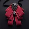 Mens Luxury Korean Suit Shirt Bow Tie Wedding Grooms Gift Heartshaped Lapel Accessory