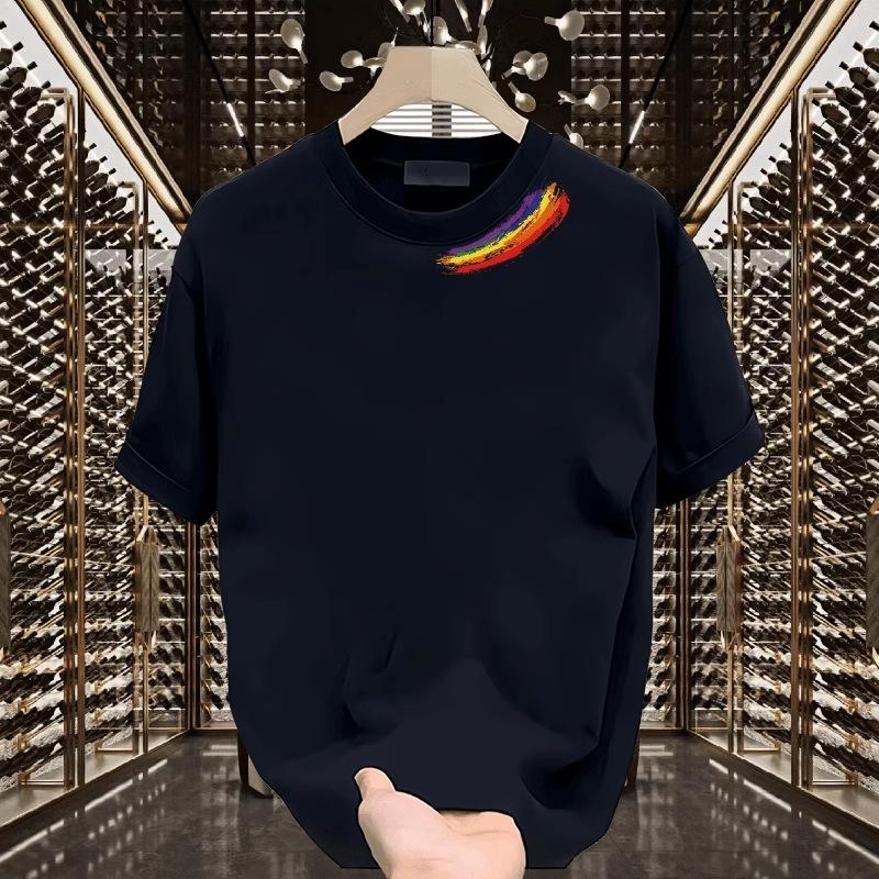 Sommer Menn Kvinner Rund Hals Kortermet Trykk T-skjorte Pustende Sportstopper