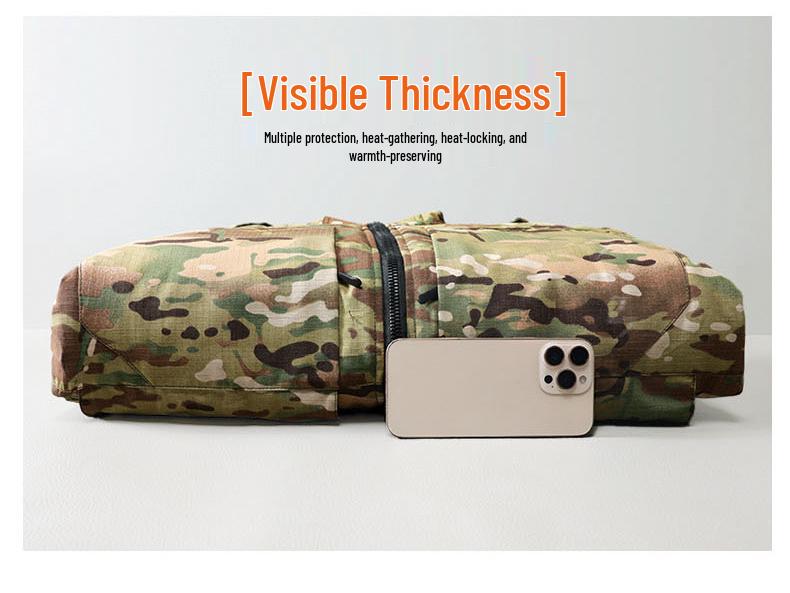 Waterproof Camouflage Graphene Military Overcoat: Insulated Winter Work Jacket with Plus Velvet for Cold Storage