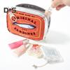 Canned Sardines Makeup Bag Large Capacity Zipper Closure Exquisite Embroidery Patterns Portable Travel Toiletry Bag Cosmetic Organizer