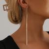 INS Light Luxury High-end Long Fringed Stud Earrings Temperament Versatile Symmetrical Earrings
