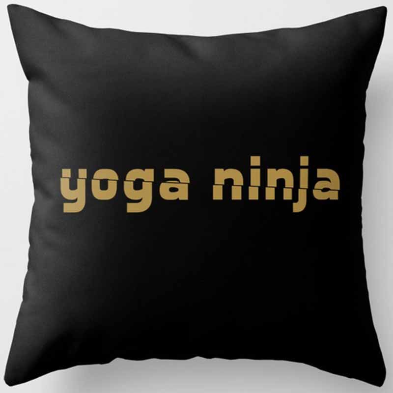 Black and Yellow Square Pillowcase, Home Decoration, Car Sofa Cushion Cover 45cm*45cm