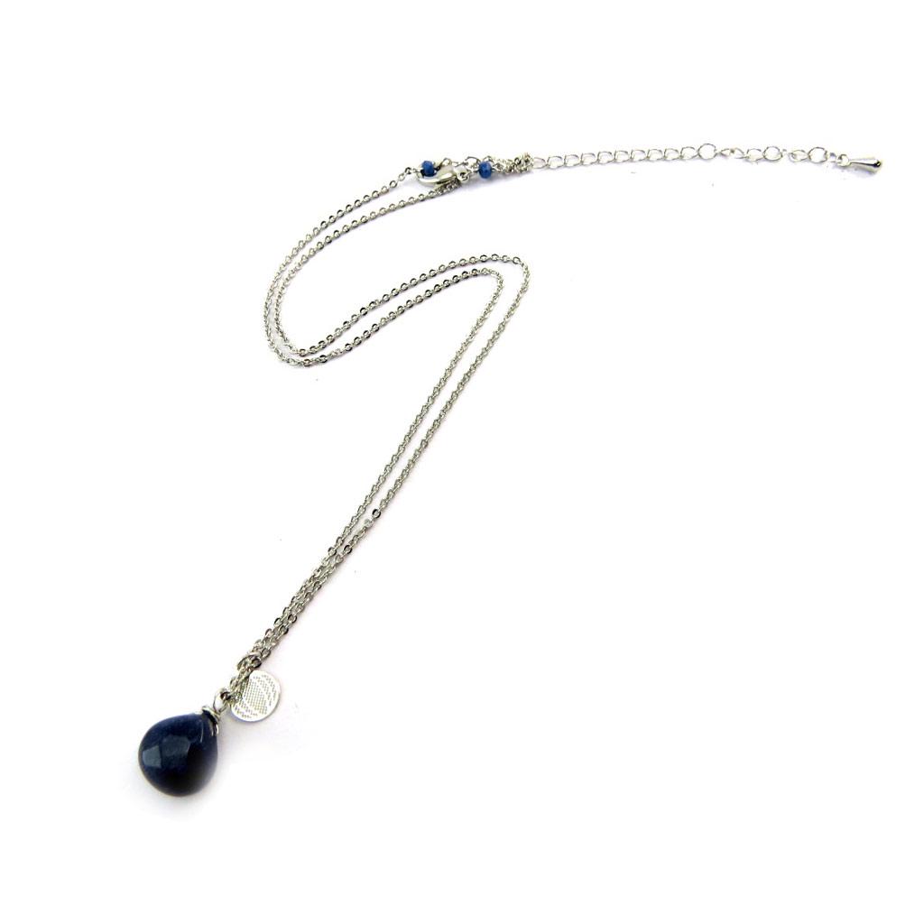 Les Trésors De Lily [N3745] - Blue 'Mineralia' Necklace