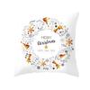 White Christmas Pillow Case Cute Santa Claus Elk   Cover Winter Snowflake Decorative Cases
