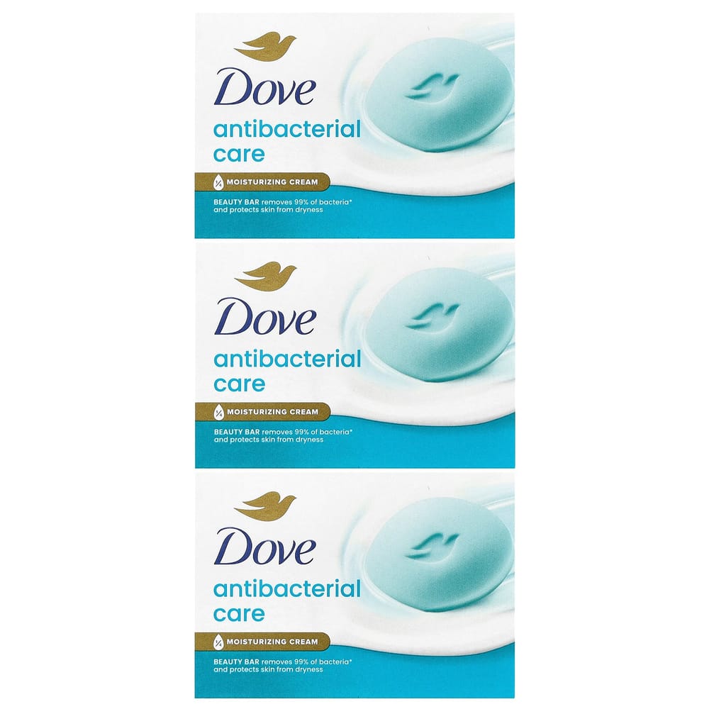 iHerb Dove Antibacterial Beauty Bar, 3 Bars, 90g (3.17oz) Each