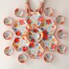 Qianhua Zhike Ceramic Family Dinnerware Set - Deer Towards the Sun (10-Person)