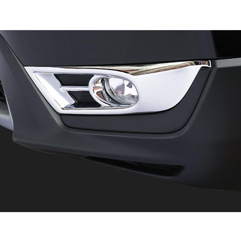 Car Detector ABS Chrome Cover Trim Front Head Fog Light Lamp Frame Parts 2pcs For Honda CRV CR-V 2017 2018