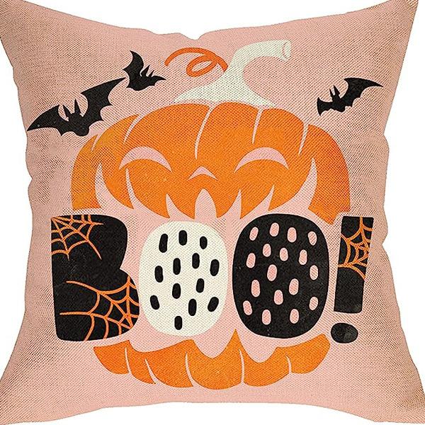 Neue Halloween Dekoration Zuhause Leinen Kissenbezug Lustiger Kürbiskopf Sofa Kissenbezug Kombination