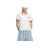 Adidas Originals Retro Camp Graphic Simple Round Neck Pullover Short Sleeve T-Shirt Women T-Shirts White JM7972