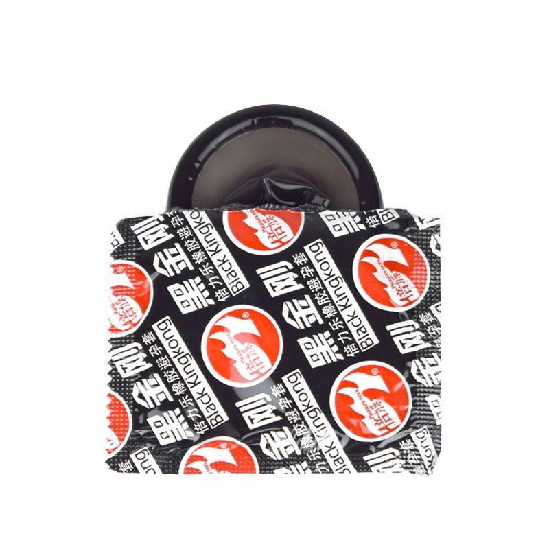 50pcs épaissir les préservatifs pour homme Double lubrification supplémentaire préservatif noir en caoutchouc naturel Latex manchon de pénis produit en gros jouets sexuels