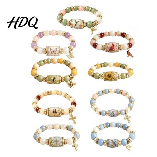 Love Beginnings Bracelet Bluebird Blessings Bracelet Inspirational Hummingbird Strength Beaded Green Casual Beads Cherry