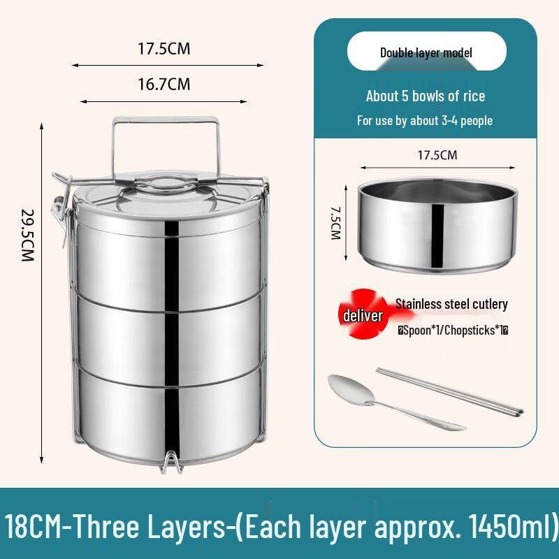 Yudu HC Stainless Steel Multi-layer Insulated Lunch Box