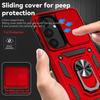 Luxury Armor Case for Samsung Galaxy S25 Edge S24 S23 S22 S21 S20 S10 FE Ultra Plus Ring Holder Slide Lens Stand Phone Cover
