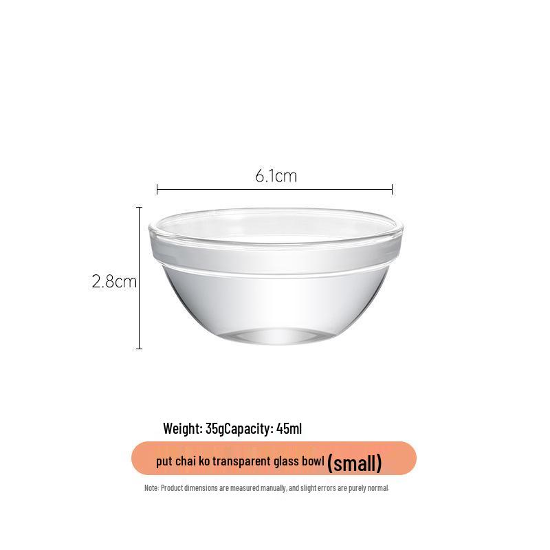 Putzai Transparent Glass Cake and Pudding Bowls for Commercial Use