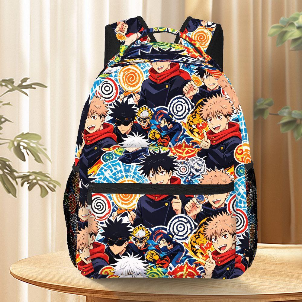 Jujutsu Kaisen Anime Backpack Yuji Megumi Gojo Print School Bag Large Capacity Casual Travel Rucksack Mochilas