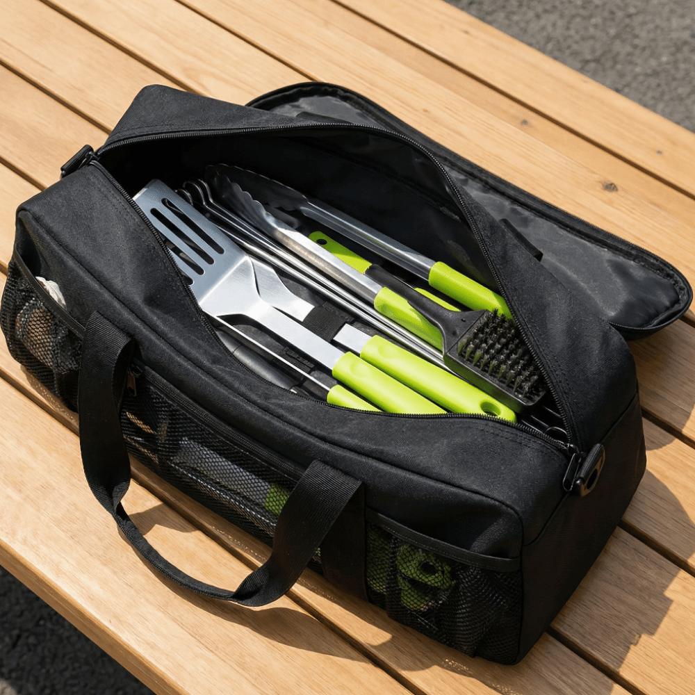 Large Capacity Grill Tool Storage Bag Waterproof BBQ Tool Storage Bag  Outdoor Grilling