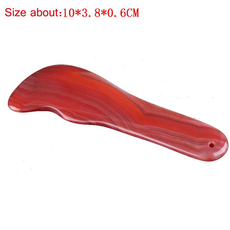 Red Onyx Gouache Scraper Guasha Jade Massager For Face Natural Gouache Stone Gua Sha Scraper Facial Massage Tool Face Scraper