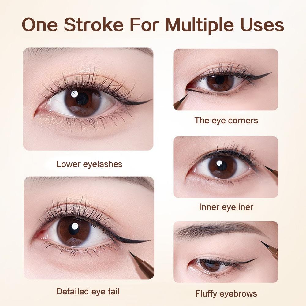 GECOMO Smooth Liquid Eyeliner, Quick-drying And Waterproof Pen, Long-lasting Makeup Eyeliner