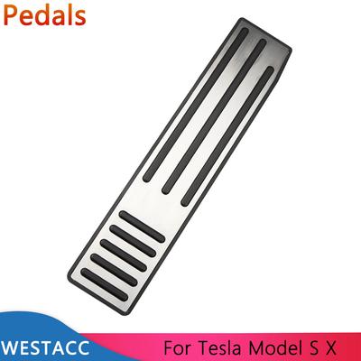 Stainless Steel Car Pedals Dead Pedal Foot Rest Pedal Cover for Tesla Model S X 5YJX 5YJS 2012 -