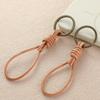 Premium Handmade Leather Car Keychain Retro Rope Pendant Anti-lost Anniversary Gift