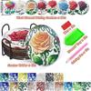 8 Pieces/set of Diamond Flower Patterned Coasters, DIY Coasters with Holder, Suitable for Beginners and Adults, Art and Craft Supplies Gifts