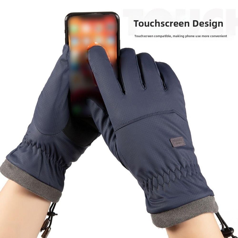 Waterproof Winter Cycling Gloves Anti-Slip Riding Protective Mittens Cold-proof Gloves Motorcycle