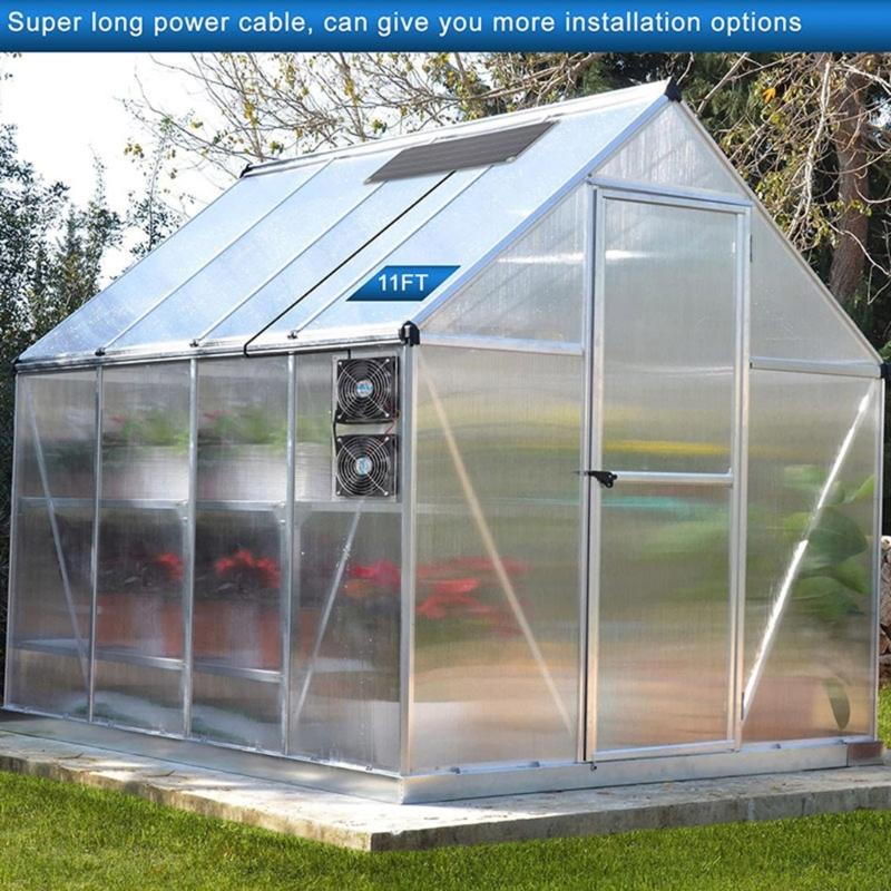 10W Solar plate Powered Exhaust Fan Cooling Ventilator Solar Exhaust Fan for Dog Chicken House Greenhouses Enduring