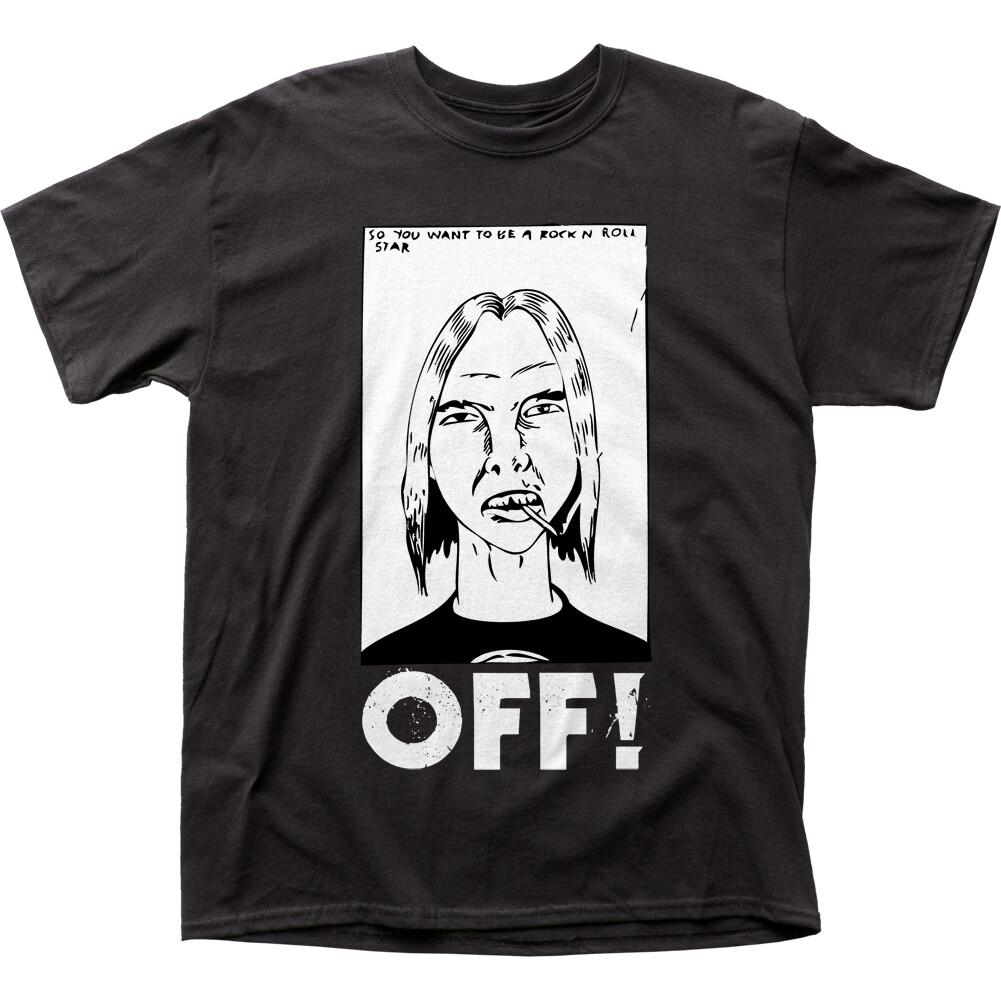 

OFF! First Four EPs T Shirt Mens Licensed Rock N Roll Music Band Retro Tee Black M