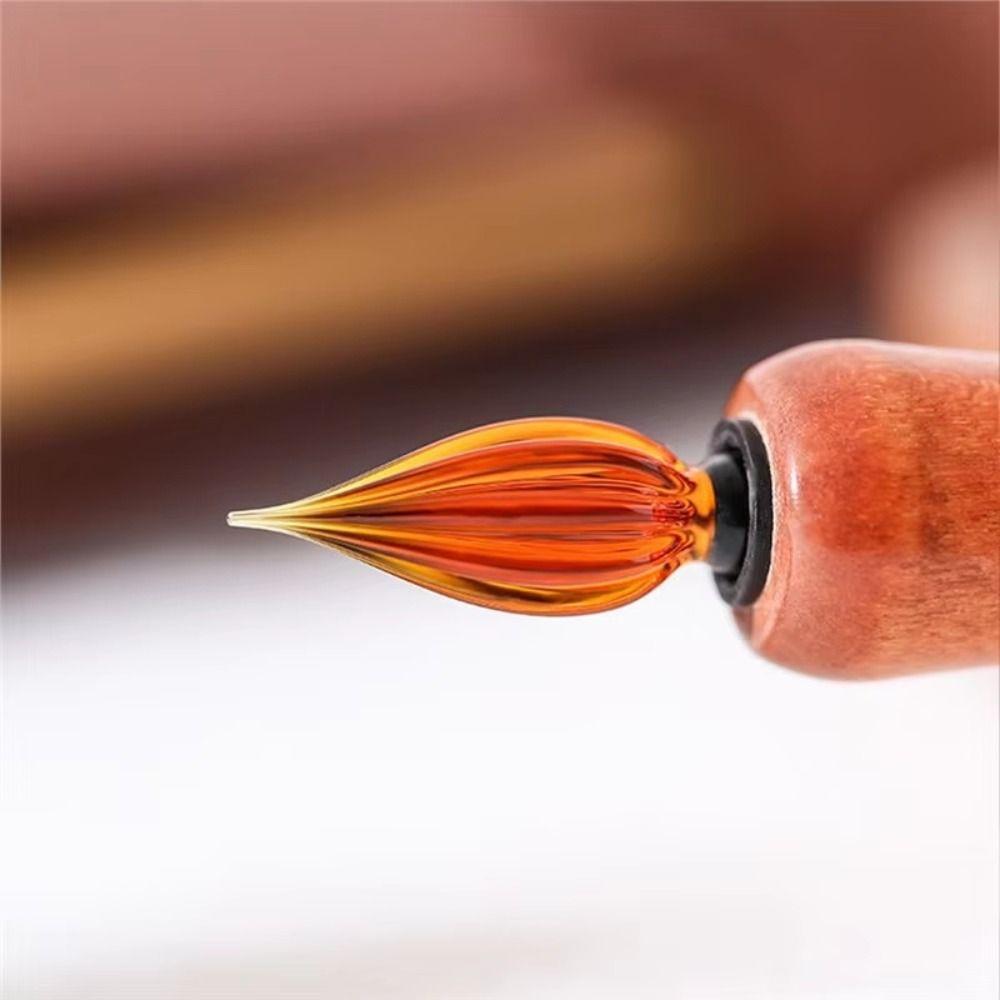 Afgesloten Container Vulpen Inkt Houder Houten Stang Vulpen Opbergrek Gereedschap Kunst Schrijven