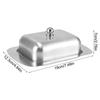 Butter Storage Box Cake Bread Fruit Container Stainless Steel Steak Salad Biscuit Serving Tray for Restaurant Hotel Kitchen