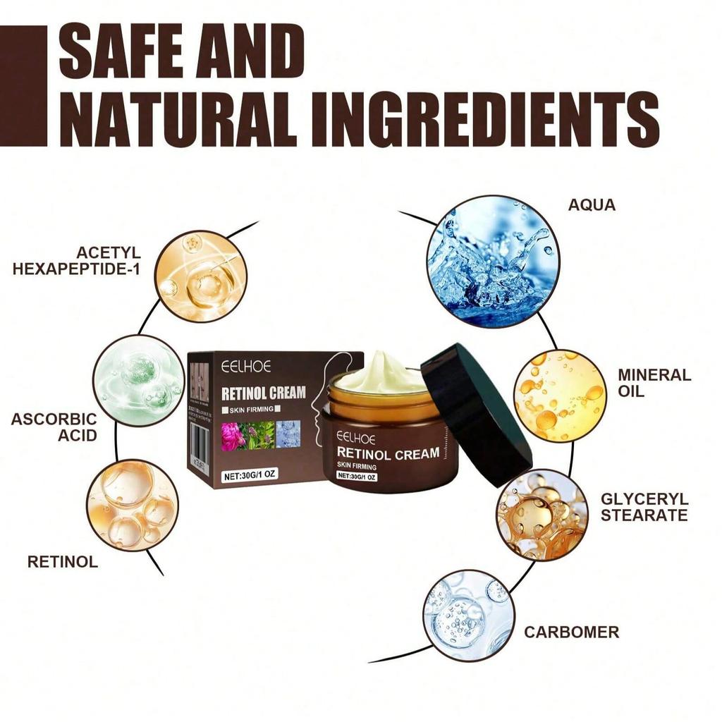 1PC Retinol Cream, Reduces Wrinkles, Tightens And Lifts, Brightens Skin Tone, Moisturizes And Hydrat