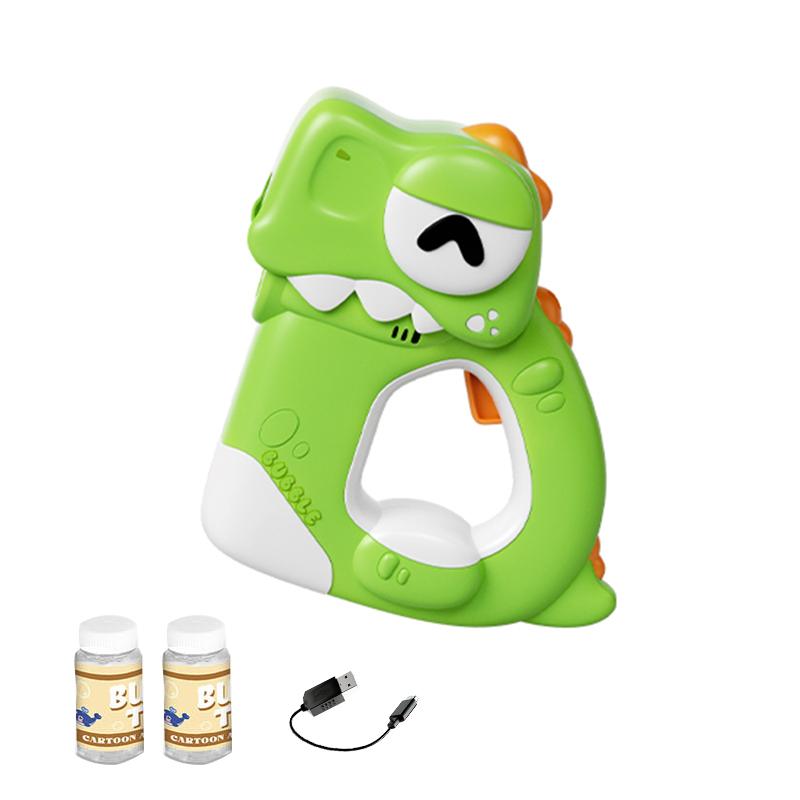 6 Hole Cartoon Animal Bubbles Guns Electric Bubbles Machine LED Light Outdoor Party Game for Kids Automatic Blowing Bubbles Toys