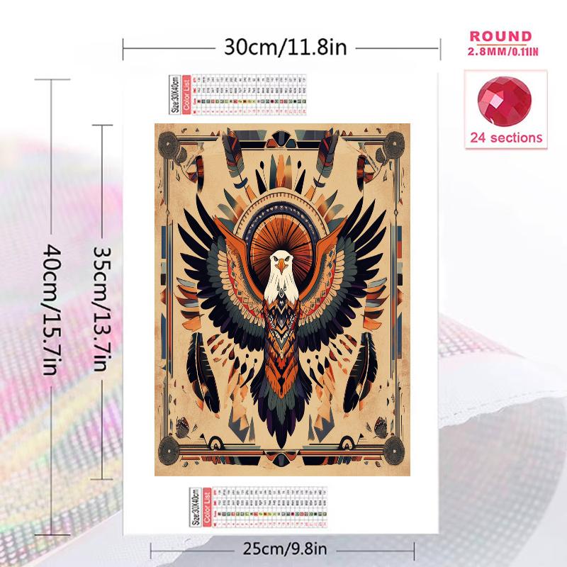 Vintage eagle Pattern 3pcs 100% Round Full Drill 5D DIY Diamond Painting Embroidery Cross Stitch Rhinestone Décor
