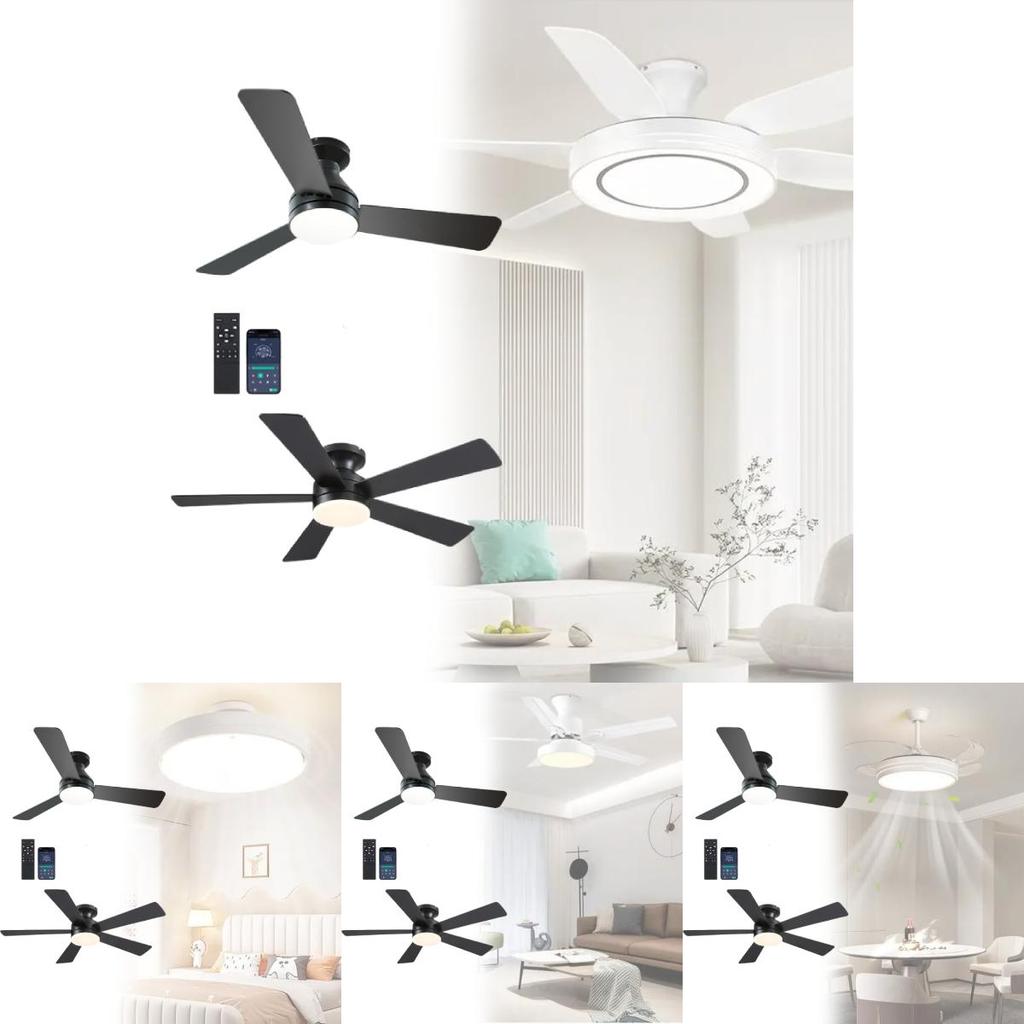 Ceiling Fan Light With Blades For Bedroom And Living Room Decor