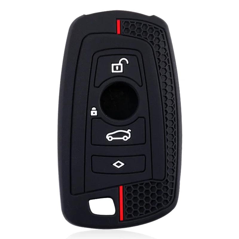 New 3 Buttons Silicone Car Key Case For Bmw 1 2 3 5 7 Series F10 F20 F30 335 328 535 E90 E92 E93 Cover Remote Fob Shell Jacket