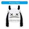 Handmade Crochet Cap with Devil Horn Long Ears Stretchy Pullover Hat Winter Warmth Hat Halloween Cosplay Head Accessory