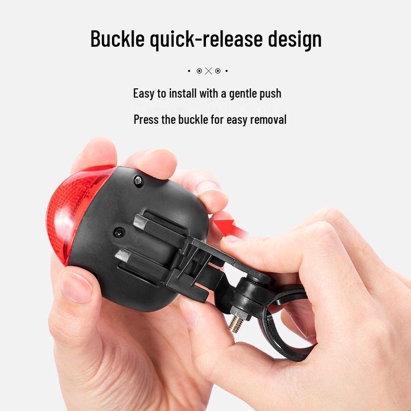 Solar-Powered Flashing Bike Tail Light - Rechargeable, Warning Safety Light for Night Cycling and Mountain Biking.
