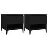 819551 vidaXL Tables d'appoint 2 pcs Noir 50x46x50 cm Bois d’ingénierie