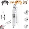 Pet Nail Trimmer,Portable 2in1 Dog Cat Electric Nail Clipper W Light